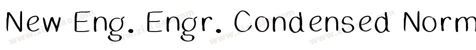 New Eng. Engr. Condensed Normal字体转换